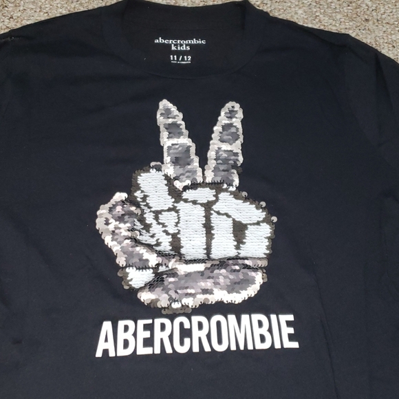 Black 11/12 Abercrombie kids sequin shirt